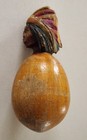 Vintage   Antique Native American   Chief   Hand Carved Figural Wood Sock Darner
