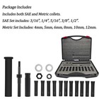 18pcs 95400 In-line Dowel Pin Puller Master Set Include Both Sae metric Collets