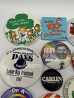 Vintage Pinback Pins Button Lot Politics Advertisement Teaching Ks Novelty 67pcs