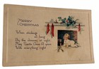 3 Vintage antique 1920s Christmas Postcards postcard Lot reindeer baby family