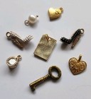 Lot Of 8pcs Chanel Vintage Buttons And Zipper Pulls  Metal Brass Key Real Pearl