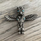 Vintage Native American Style Silver Tone Pendant Unmarked