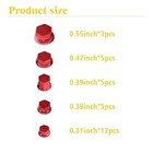 Zkfar Motorcycle Modification Screw Cap Covers  4 Sizes Waterproof 30 Pcs Red