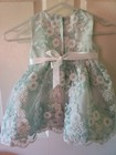 Just Lizzy Embroidered Baby Blue Dress   Size 18m