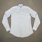 Suitsupply Shirt Mens 15 75 40 Blue Slim Fit Traveler Dress 100  Cotton Preppy