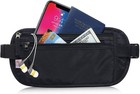 Rfid Blocking Travel Wallet - Money Belt   Passport Holder  Slim Hidden Black 