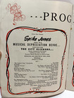 Spike Jones And His City Slickers Souvenir Program Musical Revue 1948 Vintage