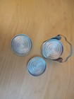 Vintage Aluminum Coasters  Set Of 7 With Caddy 3 