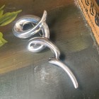 Vintage Sterling Brooch Swirl 1980s Art Deco Postmodern Minimalist Style 925 3   