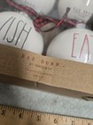 Vintage Rae Dunn By Magenta Set Of Christmas Ornaments  Love Jolly Wish Eat