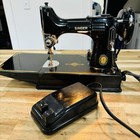 Vintage Singer Featherweight 221 Sewing Machine 1950 Centennial Tested   Working