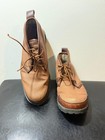 Timberland Men   s Tan brown Leather Chukka Ankle Boots Lace-up Round Toe