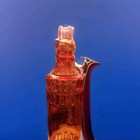 Orange Decorative Glass Bottle Raised Design  14  Tall 3    Base Diameter Vintage