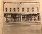 Original 1885 Print Drug Store And Livery Stables Bozeman Montana Territory