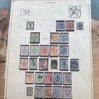 Worldwide Used Stamps In Album Pages Finland Fiume Jamaica Japan Handstamped