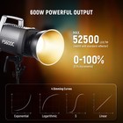 Neewer Pro 600w Rgb Led Video Light  App dmx  2500-7500k  Cri95   Cob  Fs600c