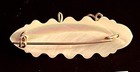 Antique Victorian Carved Mother Of Pearl Brooch Pin    ruby    In Script Gf Wire Mop