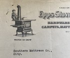 Vintage Little Rock Arkansas Ar Epps Stove   Furniture Co Ornate Letterhead