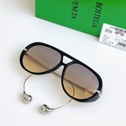 Bottega Veneta Bv1273 Women s Sunglasses Black Frame Gray Lens Oversized Shades