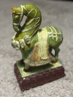 Vintage Chinese Tang Dynasty Style Sancai Warrior Horse Sculpture
