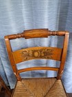 Set Of 2 Vintage L  Hitchcock Stenciled Harvest Rush Seat Chairs