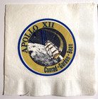 Lot Of 4 Vintage Apollo 12 Paper Cocktail Napkins Nasa Conrad Gordon Bean