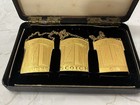 The  21  Club New York Nyc Restaurant Gilt Bronze 3 Set Decanter Tags New In Box