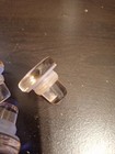 Set Of 4 Rose Colored Glass Bottle Stoppers Wine Corks Bar Kitchen Deco
