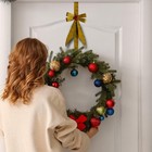 Bow Shape Metal Door Wreath Hanger  Christmas Wreath Hooks For Front Door  De   