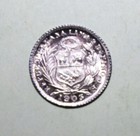 S12 - Peru 1 2 Dinero 1903 Brilliant Uncirculated Silver Coin - See Description