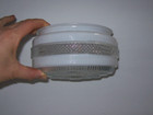 Vintage Art Deco White   Clear Glass Ceiling Light Fixture Shade  5-3 4  Fitter