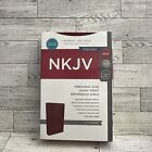 Nkjv Bible  New King James Version Red Leather Soft  Giant Print Reference Bible