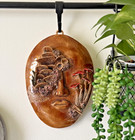 Handmade Ceramic Mushroom Face Mask - Wall Decor