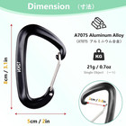 Climbing Carabiner Clip 12kn Aluminium Wiregate Heavy Duty Lightweight