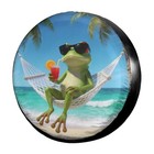 Spare Tire Cover Dust-proof Wheel 17 for Diameter 31 -33  Summer Green Frog