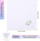Vintage Floral Lace Handkerchiefs 12pc Cotton Embroidery Hankies Wedding Gift