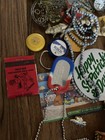 Vintage Estate Junk Drawer Lot Watches Metals Brooch Toys Lighter Necklaces