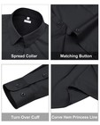Womens Classic-fit Dress Shirts Long Sleeve Button Down Wrinkle-free Stretch    