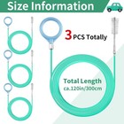 3 Pcs Auto Sunroof Drain Cleaning Tool  120 Inch Long Flexible Tube Cleaning Bru