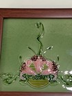 Tiles England Art Nouveau Majolica Antique Rare Vintage Floral 6x3 Inch Framed