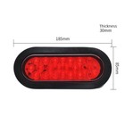 4 Pcs  Oval Truck Trailer Lights 22 Led 6 Inch Red  Stop Turn Tail Brake Us