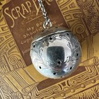 Sterling Silver Tea Ball Infuser On Chain Ornate Etched Pattern 19g