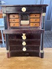 Rare 19th Century Biedermeier Styleminiature Secretary Chest  collector scabinet