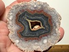 Argentina Mexico Quartz Crystal Geode Natural Banded Agate Face Polished Nice