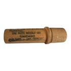 Vintage Boye Needle Wood Case Antique 1909  Shuttle Tube 1 Needle Free Ship