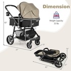 Babyjoy Useful Foldable Baby Stroller Kids Travel Infant Buggy Pushchair Coffee