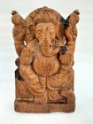 Vintage Old Rare Fine Hand Carved Wood Wall Decorative Hindu God Ganesha Figure