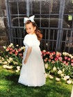 Beautiful Silk Organza Communion Flower Girl Dress 