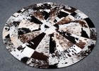 Cowhide Round Patchwork Carpet Handmade Cowhide Carpet   36 x36  home D  cor C-20