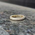 3 00ct Round Cut Natural Diamond Solid 14k Yellow Gold Luxury Eternity Band Ring